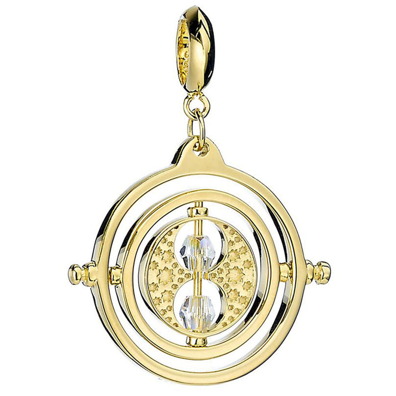 Harry Potter Gold Plated Time Turner Crystal Charm