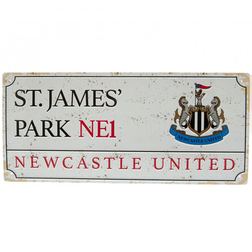 Newcastle United FC Retro Street Sign