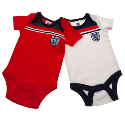 England FA 2 Pack Bodysuit 82 Retro 12-18 Mths