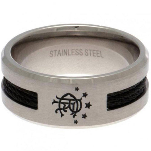 Rangers FC Black Inlay Ring Large
