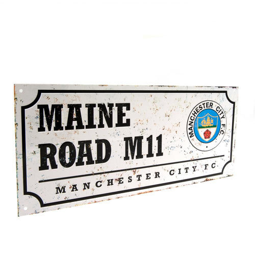 Manchester City FC Retro Street Sign