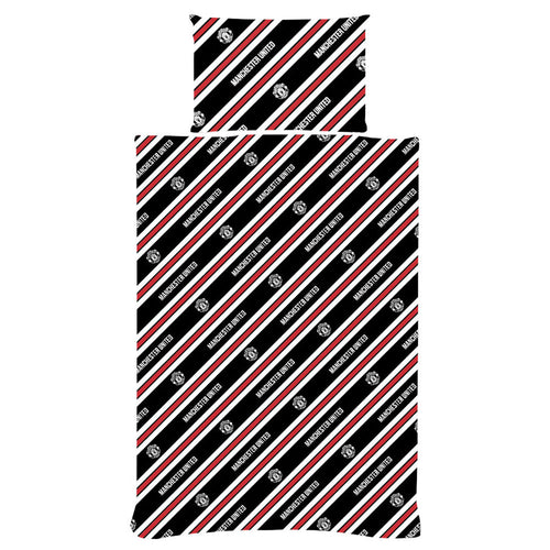 Manchester United FC Core Stripe Single Duvet Set
