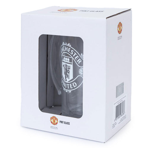 Manchester United FC Mono Crest Stein Glass Tankard