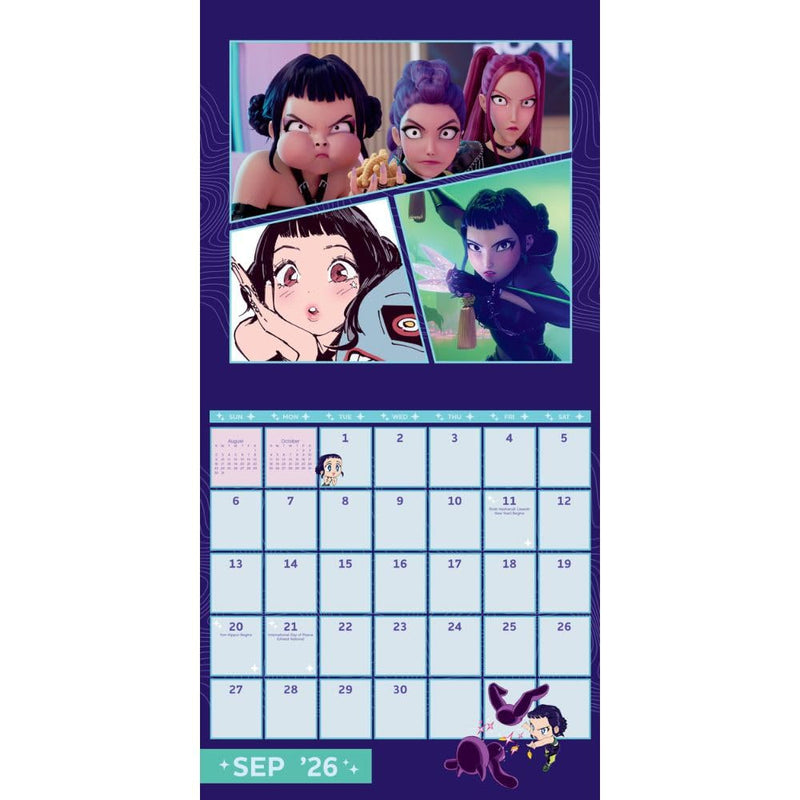 K-Pop Demon Hunters Square Calendar 2026